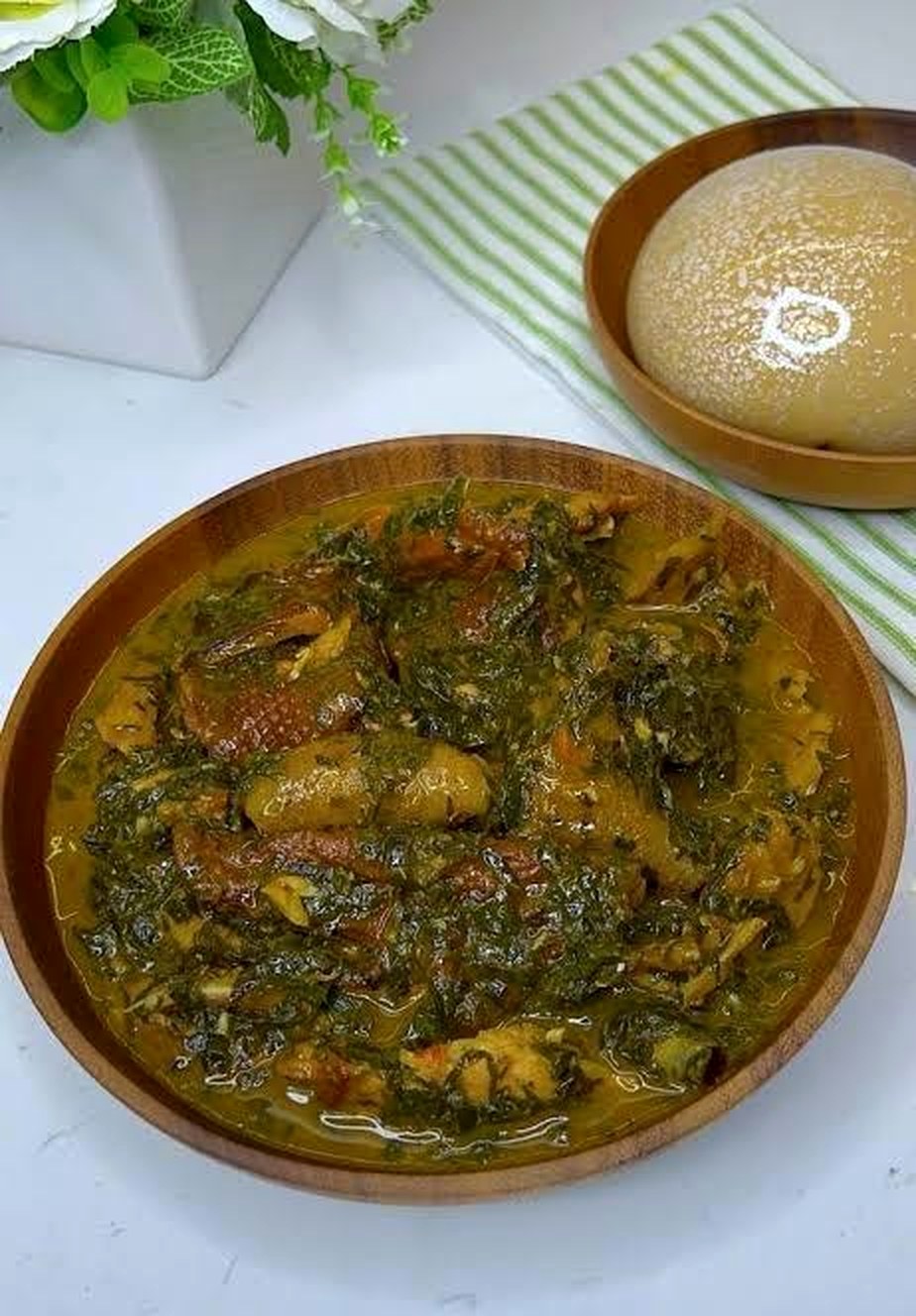 Okazi served with swallow